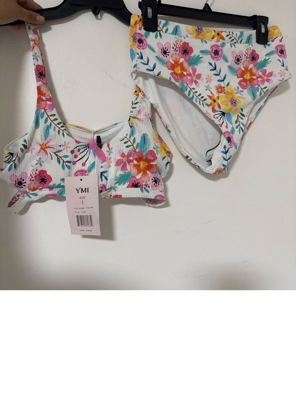 $60 YMI White Floral bikini  Set